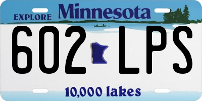 MN license plate 602LPS