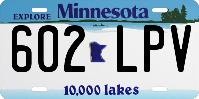 MN license plate 602LPV