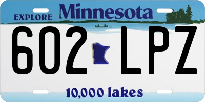 MN license plate 602LPZ
