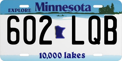 MN license plate 602LQB