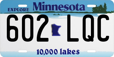 MN license plate 602LQC