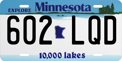 MN license plate 602LQD