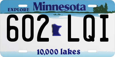 MN license plate 602LQI