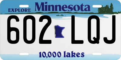 MN license plate 602LQJ