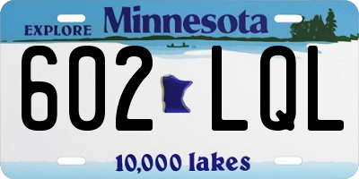 MN license plate 602LQL