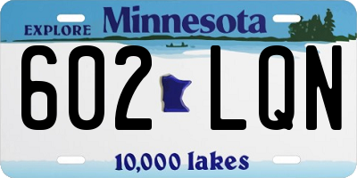 MN license plate 602LQN