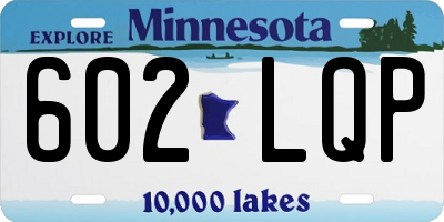 MN license plate 602LQP