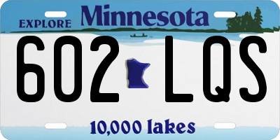 MN license plate 602LQS