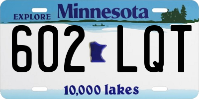 MN license plate 602LQT