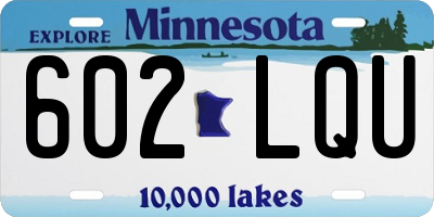 MN license plate 602LQU