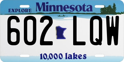 MN license plate 602LQW