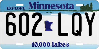 MN license plate 602LQY