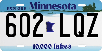 MN license plate 602LQZ