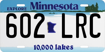MN license plate 602LRC