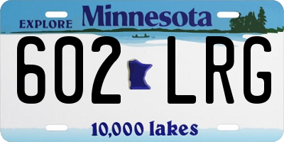 MN license plate 602LRG