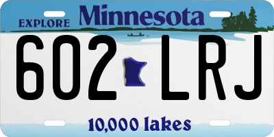 MN license plate 602LRJ