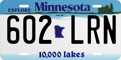 MN license plate 602LRN