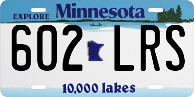 MN license plate 602LRS