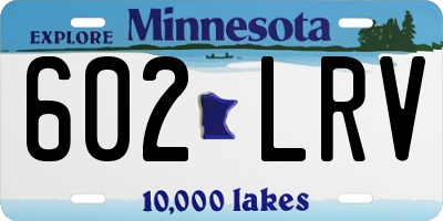MN license plate 602LRV