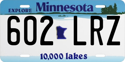 MN license plate 602LRZ