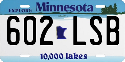 MN license plate 602LSB