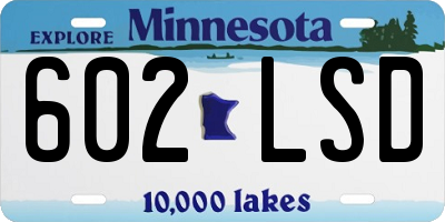 MN license plate 602LSD