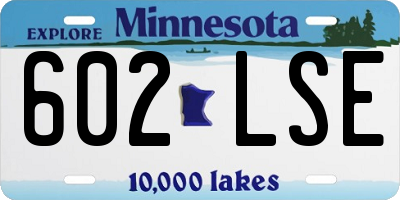 MN license plate 602LSE