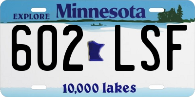 MN license plate 602LSF