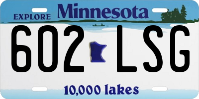 MN license plate 602LSG