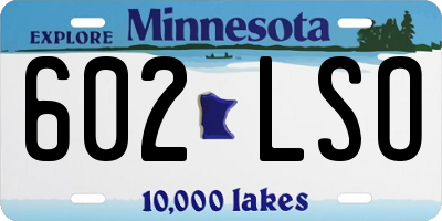MN license plate 602LSO