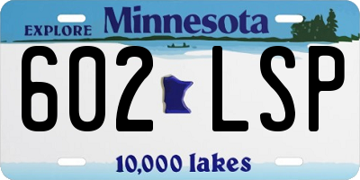MN license plate 602LSP