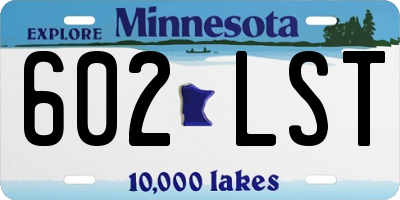 MN license plate 602LST