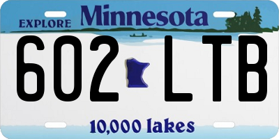 MN license plate 602LTB