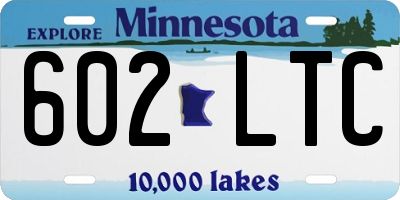 MN license plate 602LTC