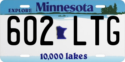 MN license plate 602LTG