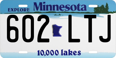MN license plate 602LTJ