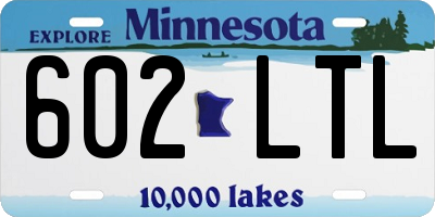 MN license plate 602LTL
