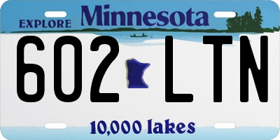 MN license plate 602LTN