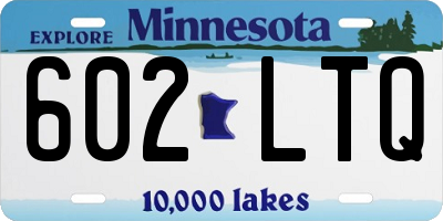 MN license plate 602LTQ