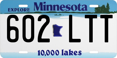 MN license plate 602LTT