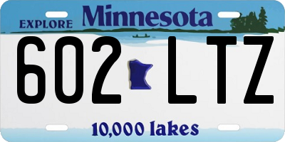 MN license plate 602LTZ