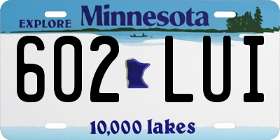 MN license plate 602LUI