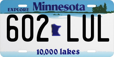 MN license plate 602LUL