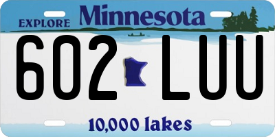 MN license plate 602LUU