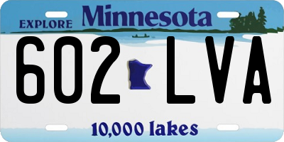 MN license plate 602LVA