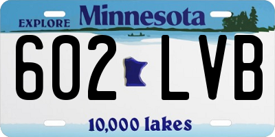 MN license plate 602LVB