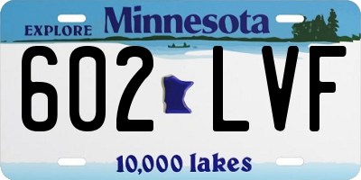 MN license plate 602LVF