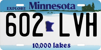 MN license plate 602LVH