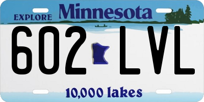 MN license plate 602LVL