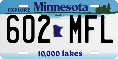 MN license plate 602MFL